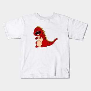 Red Godzilla Kids T-Shirt